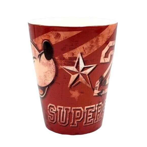 2/$15 Disney Retro Superstar 28 Mug Red 4" Round Jerry Leigh Mickey Mouse Smile - Picture 3 of 10